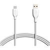 Amazon Basics Cavo di ricarica rapido da USB-C a USB-A 2.0 per telefoni Android, velocità 480 Mbps, certificato USB-IF, per Apple iPhone 16/15, iPad, Samsung Galaxy, tablet, laptop, 1.8 m, bianco