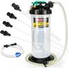 OULUTO 5.3L Manuale e Pneumatico Pompa Aspirazione Olio | Pompa Estrattore Liquidi Olio | Pompa di Aspirazione Liquido Pompa con 6 Tubi, Trasmissione Olio Fluido Pompa Olio Motore Pompa