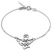 butterfly Angelico Braccialetto Da Bambini In Argento Sterling Con Cristallo A Cuore