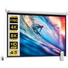 HomCom Schermo per Proiezione teli per proiettori Motorizzato 84 Pollici con Supporto Design Senza Rughe Formato Telo Retroproiezione Home Cinema