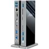 Adj Docking station Adj 15IN1 USB3.0 York hdmi+Dvi+Vga+Lan+5*usb+SD/TF+3.5mm