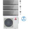 Mitsubishi Climatizzatore Condizionatore Mitsubishi Kirigamine Zen Wifi Argento Trial Split Inverter 7000 + 9000 + 9000 BTU con U.E. MXZ-3F54VF classe A+++ /A++ NOVITÁ