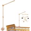 Auauraintt Supporto Giostrina Lettino in Legno, supporto per giostrina regolabile in altezza in legno, adatto per cameretta dei bambini, decorazione,lettini e fasciatoi
