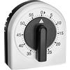TFA Dostmann Timer da cucina analogico, 38.1041, orologio a forma di uovo, regolabile fino a 60 minuti, meccanico, senza batterie, nero-bianco