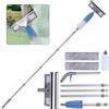 Jubor Lavavetri Telescopico 3 in 1, Professionale Lavavetri con Spray, Spazzola Lava Vetri con Manico 190cm per La Pulizia del Vetro Alte in Interni ed Esterni