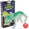 Boooh.it 3D PUZZLE KIT DINOSAUR GLOW IN THE DARK : TRICERATOPO DINOSAURO FLUORESCENTE AZZURRO SI ILLUMINA AL BUIO