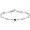 Morellato Bracciale Donna in Argento 925‰, Zirconi, Collezione Tesori, Cuore, Tennis - SAIW167