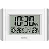 techno line Technoline Orologio da parete digitale al quarzo WS8002, bianco-argento, 215 x 150 x 28 mm