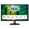 AOC Monitor AOC E2 Q32E2N LED display 80 cm (31.5) 2560 x 1440 Pixel Quad HD Nero [Q32E2N]