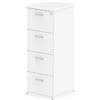 Dynamic I000194 schedario e accessori Truciolare rivestito di melamina [MFC] Bianco (Impulse 4 Drawer Filing Cabinet White DD) [I000194]