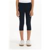 Tezenis Leggings Capri In Cotone Tinta Unita Bimba Bambina Blu