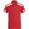 adidas Squadra 21 Polo Shirt, Unisex-Bambini, Team Power Red/White, 9-10 Years