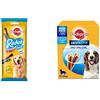 Pedigree Rodeo Ropper, Snack per Cani al gusto Manzo, 20 Confezioni x 4 stick da 70 g l'una, 80 stick in totale & Dentastix Snack per la Igiene Orale, 180g 105 Pezzi - 15 Confezioni da 7 pezzi