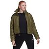 adidas 3 Stripes, Giacca di peso medio Donna, Verde scuro (Focus Olive), M