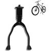 ECOVELO Doppio Cavalletto per Bici Supporto Bipiede x Parcheggio Bicicletta Cavalletto Centrale in Alluminio Piedini Antiscivolo
