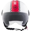 BHR Casco Demi-Jet 835 SPECIAL - Casco Scooter Omologato ECE 22.06 con Visiera a Occhiale Antigraffio - Sgancio Micrometrico e Guanciali Removibili - Red Rush XS