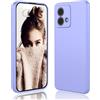 DESSEN Cover per Motorola Moto G84 5G - Liquido Silicone Custodia con Fodera Microfibra Antigraffio Morbida TPU Antishock Protettiva Case Sottile e Flessibile Cover, Viola