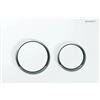 Geberit Omega20 115.085.kj.1 placca comando 2 tasti bianco/cromato codice prod: 115.085.KJ.1