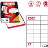 MARKIN Etichetta adesiva C/521 bianca 100fg A4 70x42,43mm (21et/fg) Markin