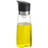 DRW Oliera in Vetro da 320 ml con Dispenser in PP, 5,5 x 7 x 21 cm, Trasparente e Nero, 5.5x7x21 cm