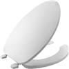Bemis 175000 Economy - Sedile WC allungato con coperchio anteriore aperto, in plastica, colore: Bianco