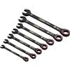 Draper Expert 03895 Set di chiavi combinate a cricchetto metriche HI-TORQ, colore nero, 7 pezzi