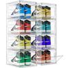 Unique Impression Confezione Da 8 Scatole Portascarpe - Scatole Trasparenti Impilabili - Portascarpe in Plastica - Contenitori Trasparenti Per Esposizione Scarpe - Adatto Fino Alla Taglia EU 47