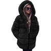 Riou Giacche e cappotti Riou Trapuntato Giacca Donna Elegante Cappotto con Cappuccio Nuova Moda Peluche Giacche Giubbotto in Ecopelle Donna Invernali Imbottito Pelliccia Cappotti Caldo Eleganti Pesante Piumino Donna