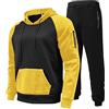 Riou 2023 Uomo Tuta Completa Tute invernale Completini in Felpa con Cappuccio e Pantalone Set Tracksuit Completo Felpata Uomo Sportivo Abbigliamento Fitness Jogging Traspirante Tuta da Sportiva