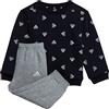 adidas I Bluv FL Jog Pantaloni Tuta, Nero/Bianco, 3 Meses Unisex-Bimbi