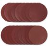 Secwell 72 pezzi dischi abrasivi 150 mm grana 60/100/150/240/320/400/600/800/1200 rosso non perforato, per smerigliatrice orbitale di 9 dischi carta vetrata
