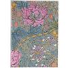 Paperblanks Agende 18 Mesi a Copertina Morbida 2025, Morris Caprifoglio Rosa, Midi, Orizzontale, Chiusura con Fascia Elastica