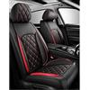 NISMIA Copri Sedili Auto per Fiat 500L 500X, Coprisedili Auto Universali, Pelle Set Completo Impermeabile Auto Accessori Interno, Set Copri-Sedile Anteriori Posteriori Standard 5 ( Color : C(Red) , Size : 50