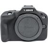 MUZIRI KINOKOO Custodia EOS R100 EOSR100 - Custodia protettiva in silicone morbido per fotocamera mirrorless Canon EOS R100/EOSR100 Antigraffio - Nero
