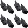 VISSQH 8pcs IEC 320 C14 Spina Maschio a C13 Presa Femmina Connettore Alimentazione AC 250V,Presa per bollitore, adatta per alimentatori, elettrodomestici, ecc(saldare)
