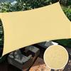 SHACOS Vela Parasole Ombreggiante 3x4m, Impermeabile Tenda Parasole per Patio, Rettangolare, Protezione UV 95%, Tettuccio Parasole, Parasole per Terrazza Esterno Giardino Cortile, Beige