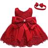 LZH Ragazza Gonna a Fiori in Pizzo 3D Senza Maniche Vestito da Principessa delle Feste