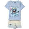 Disney Stitch T-Shirt e Pantaloncini da Ragazzi, Pigiama in Morbido Cotone, Set Estivo da 2 Pezzi Stitch per Ragazze e Ragazzi, Taglia 5 Anni | Blu