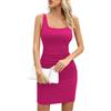 Missufe Vestito estivo da donna, vestito corto, Nero , M