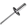 DOJA Barcelona DOJA Industrial | Rivetti Alluminio testa larga | 4,8 x 18 mm | 100 Pezzi | Ribattini lisci per Kit Rivettatrice Pneumatica e Manuale | Fissaggio Lamiera Alluminio, Targa (Auto e Moto) e Metallo