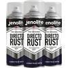 JENOLITE Directorust Blu Cobalto Satinato | Vernice spray multisuperficie | Per l'uso su legno, metallo, plastica, ceramica e superfici arrugginite | 3 x 400ml (RAL 5013)