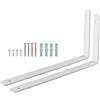 Sayayo Staffe per Mensole Bianche Porta Mensole da Muro Staffe a L 4mm di Spessore Staffe per Mensole Pesanti Staffa Mensola da Parete Squadrette Angolari 300mm * 155mm, Acciaio inossidabile 2 pezzi