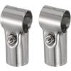 QUARKZMAN Tubatura Morsetto Connettore 2pz Strutturale Tubatura Connettore Catena Collegamento Recinzione Acciaio Inox Angolo Montaggio Bordi Adatta OD 1(25mm)
