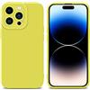 Cadorabo Custodia compatibile con Apple iPhone 14 PRO MAX in FLUID GIALLO - Coperchio protettivo in silicone TPU flessibile