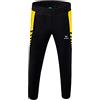 Erima Uomo Six Wings funzionale Pants, nero/giallo, S