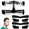 NQEUEPN Protezione per il Naso Maschera, Visiera per Naso Rotto Regolabile Maschera per Naso Rotto con Imbottitura Traspirante Maschera per il Viso per Basket Calcio Adulti Adolescenti