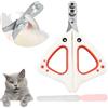 BSITSSS Tagliaunghie Gatto, Ttaglia Unghie per Gatti Domestici con 2mm&4mm Foro Conico, Professionale Taglia Unghie Gatto con Protezione per Evitare di Tagliare Le Unghie Troppo Corte,con Lima(Rosa)