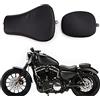 KEEPDSGN Sella monoposto per moto anteriore e cuscino passeggero posteriore adatto per Sportster XL 48 72 1200X 1200V Iron 883 XL883 Forty Eight Seventy Two 1200, nero.