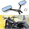 DREAMIZER Universal Rettangolo retrovisori specchio Specchietto per moto M8/M10 Moto Manubrio laterale retrovisori per Road Glide Road King Softail Sportster 883 Street Glide
