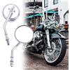 DREAMIZER Specchietto Moto Retrovisore M8 8mm Il giro Specchietti laterali per Sportster 1200 Street Glide (Cromo)